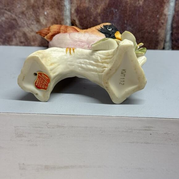 Vintage Lefton Hand Painted Cardinal Figurine Head Down KW1112 Japan- READ - Picture 7 of 8